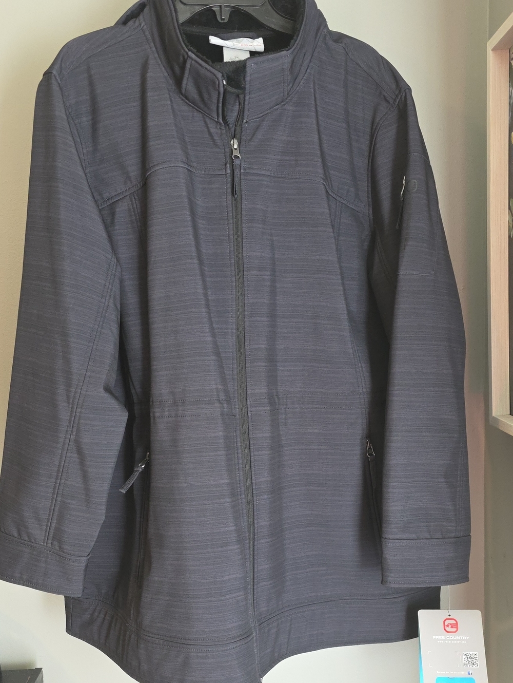 Free Country Women's Charcoal Zip-Up Utility Jacket Size 3X